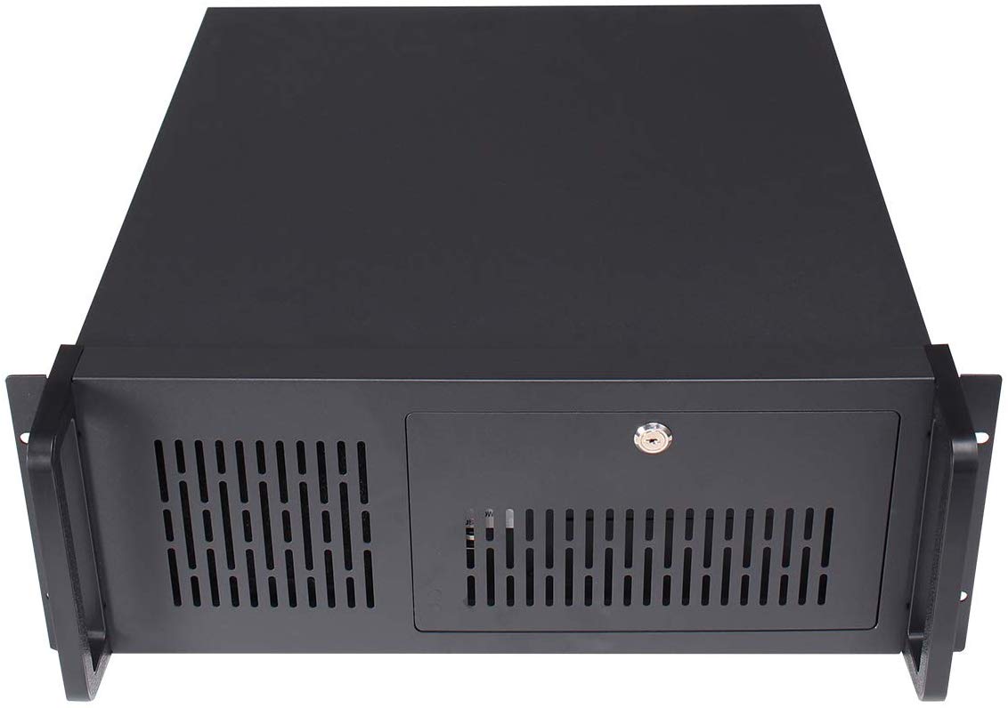 CiT 4U Rackmount Server Chassis, 500mm Deep, ATX, Micro ATX, Mini-ITX, 8 x 3.5" HDDs, 1 x 120mm Black Fan Included