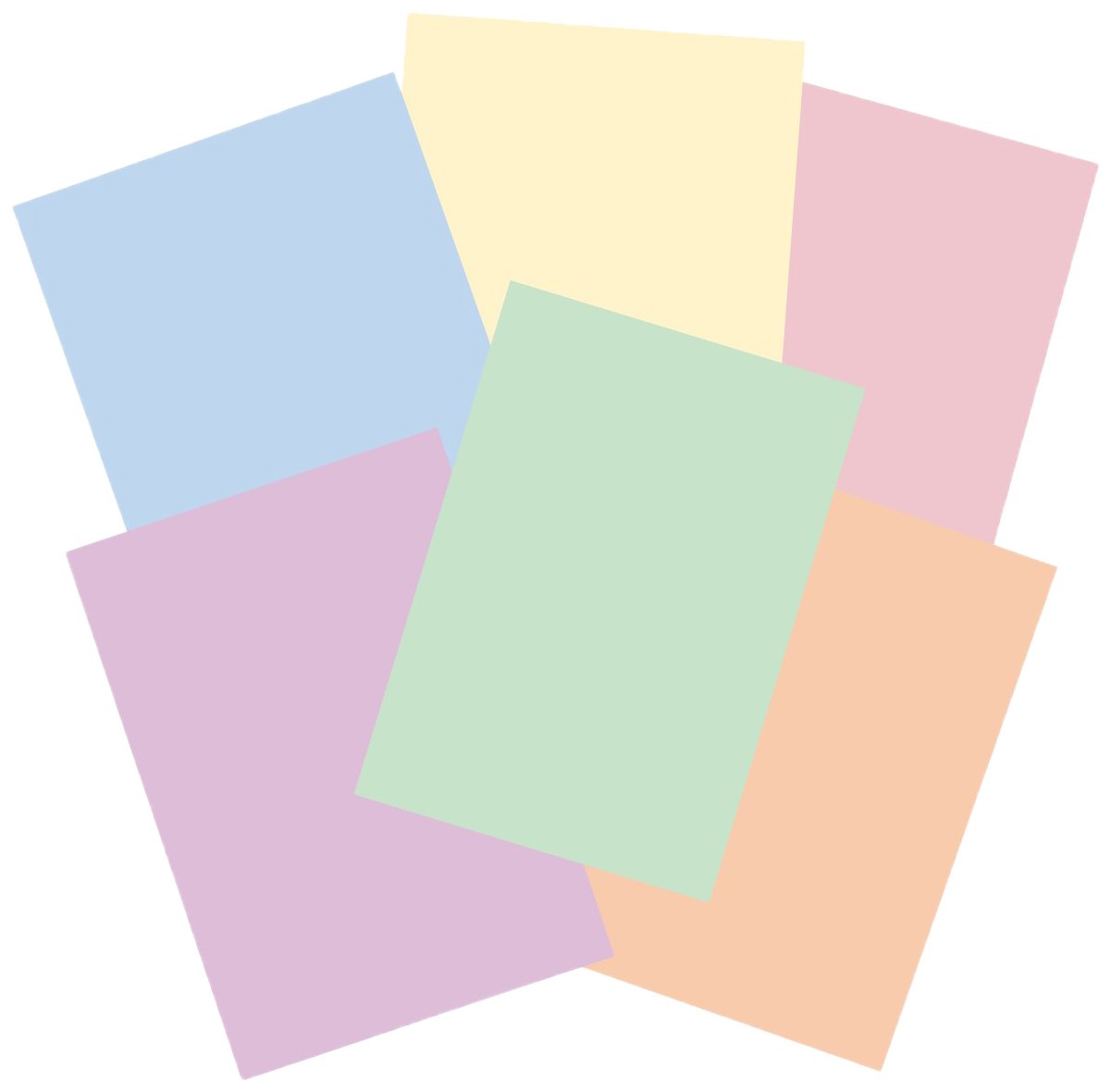 House of Card and Paper Rainbow A4 220 GSM Pastel Coloured Card (Pack of 50), HCP203, Yellow,Blue,Green,Lilac,Pink,Rainbow