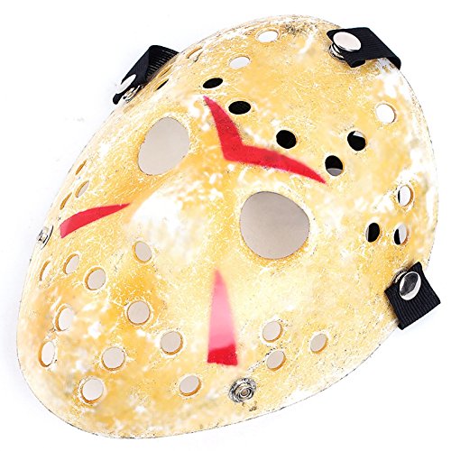 1PCS Cosplay Costume Mask Halloween Party Cool Mask Hockey Festival Mask, Gold, adult size - Image 4