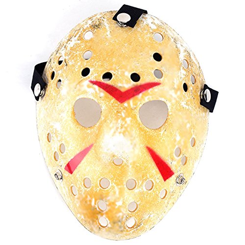 1PCS Cosplay Costume Mask Halloween Party Cool Mask Hockey Festival Mask, Gold, adult size - Image 3