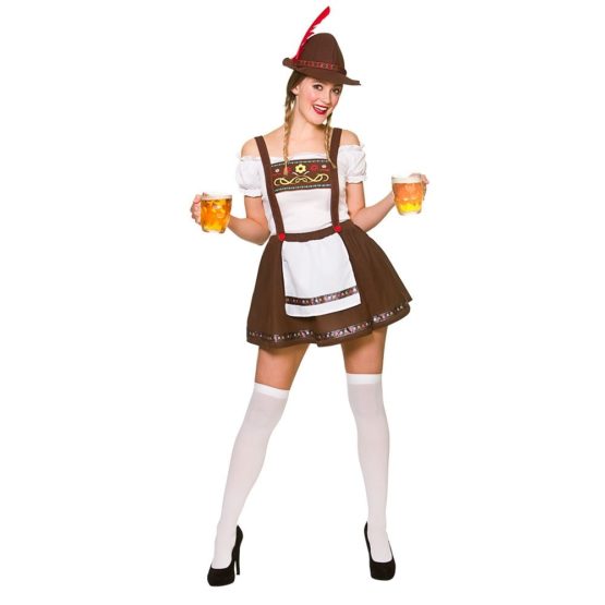 Adult Ladies Bavarian Oktoberfest Beer Maid Small Fancy Dress Costume …