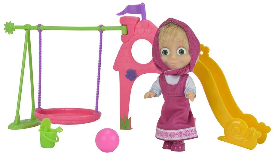 Simba Masha and the Bear - Masha's Playground Set, Nylon/a, 12 cm - Image 3