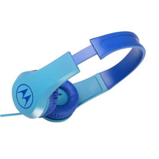 Motorola Squads 200 Kids Wired Headphones with Anti-Allergic Cushion and In-Line Microphone - Blue - Image 2