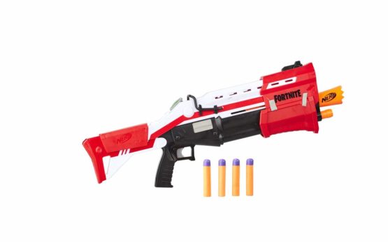 Nerf Fortnite TS Blaster -- Pump Action Dart Blaster, 8 Official Mega Fortnite Darts, Dart Storage Stock -- For Youth, Teens, Adults - Image 2