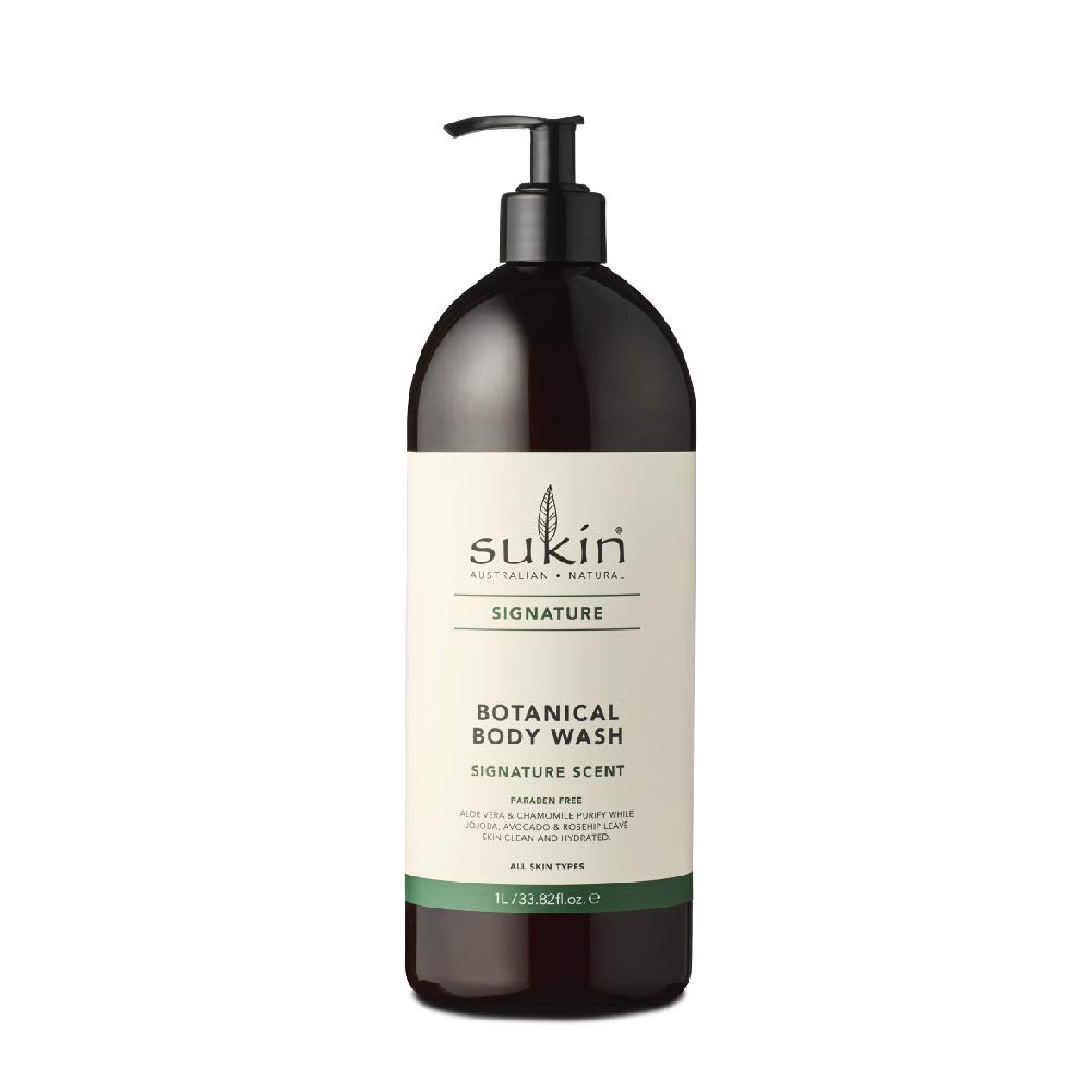 Sukin Botanical Body Wash 1 litre, White, 1000 ml (Pack of 1)