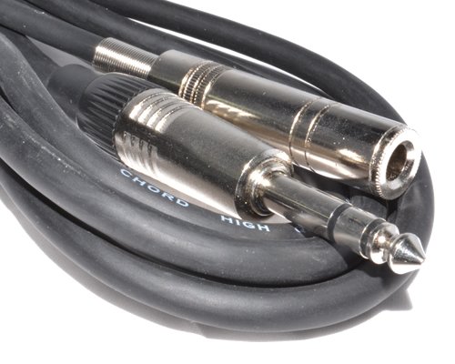 Citronic 6.3mm Jack Cable Male to Female TRS Plug to Socket Audio Cable for Musical Instruments Studio Equipment & Sound Systems 3 Metre Black - Image 3