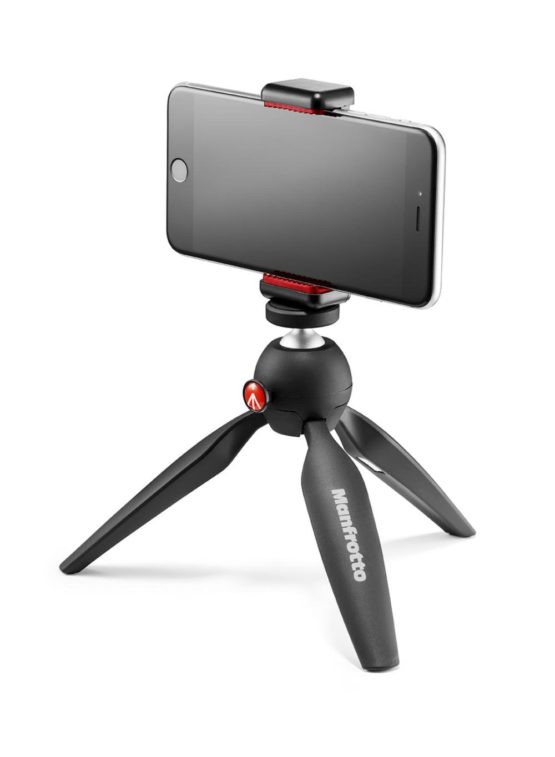 Manfrotto MKPIXICLAMP-BK,  Mini Tripod with Universal Smartphone Clamp, for iPhone with or without Case, CSC, Vlogging, Videography, Black - Image 2
