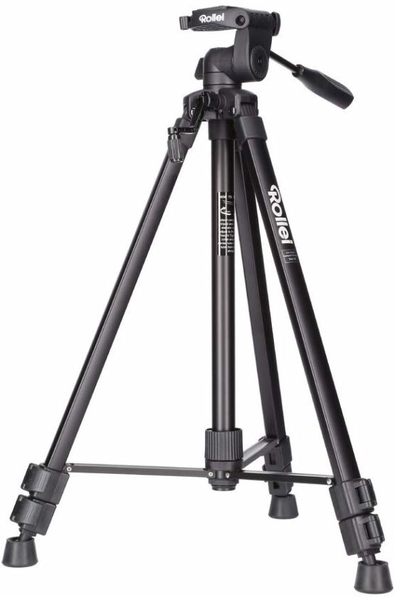 Rollei Compact Traveler Star S2 formerly DIGI 9300 I compact aluminium video tripod I up to 3 kg payload I incl. tripod head and tripod bag I Black - Image 2
