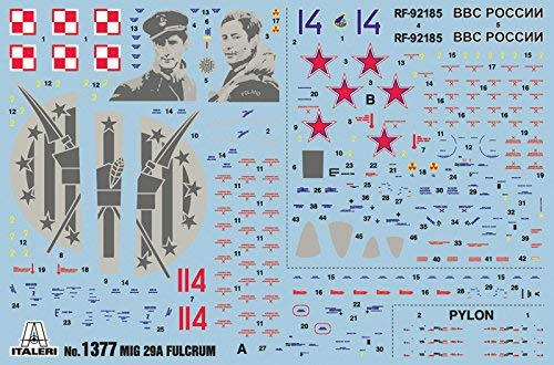 Italeri 510001377-1:72 MIG 29A Fulcrum, Model Cars, Grey, gray, 23.6 inches - Image 3