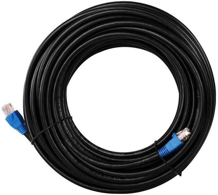 Goobay 94396 Outdoor Patch Cable CAT 6 Cable / 2-fold PE Sheath Waterproof / RJ45 Plug Ethernet Cable/Outdoor Network Cable 60m / Black/LAN Cable 60m - Image 2