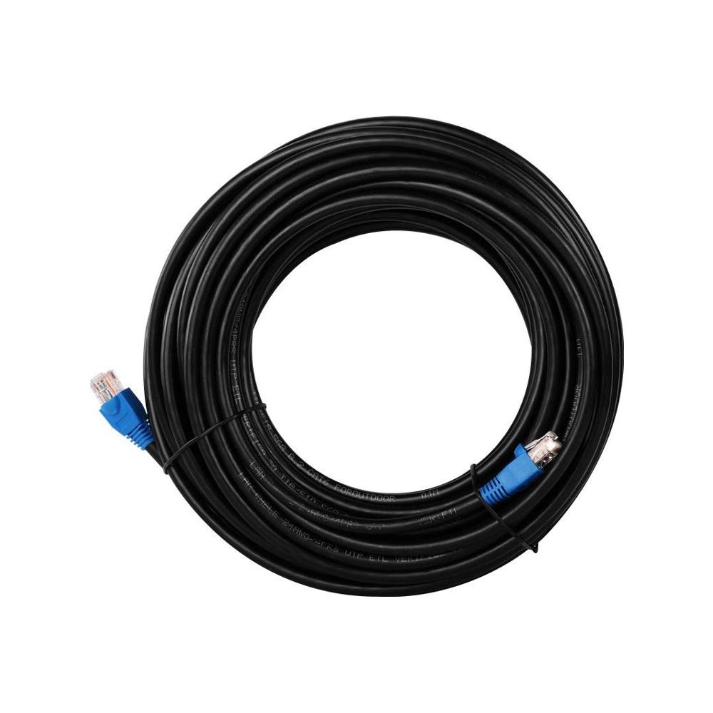 Goobay 94394 Outdoor Patch Cable CAT 6 Cable / 2-fold PE Sheath Waterproof / RJ45 Plug Ethernet Cable/Outdoor Network Cable 40m / Black/LAN Cable 40m - Image 2