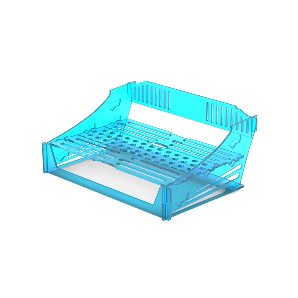 iQuatics Free standing Perspex Coral Reef Frag Rack for Aquarium 40cm, Blue, Clear Blue - Image 3
