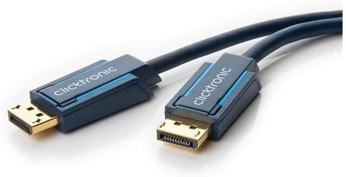 Clicktronic 70715 Casual Display Port Cable, 10m Length, Clear, 10.00 m