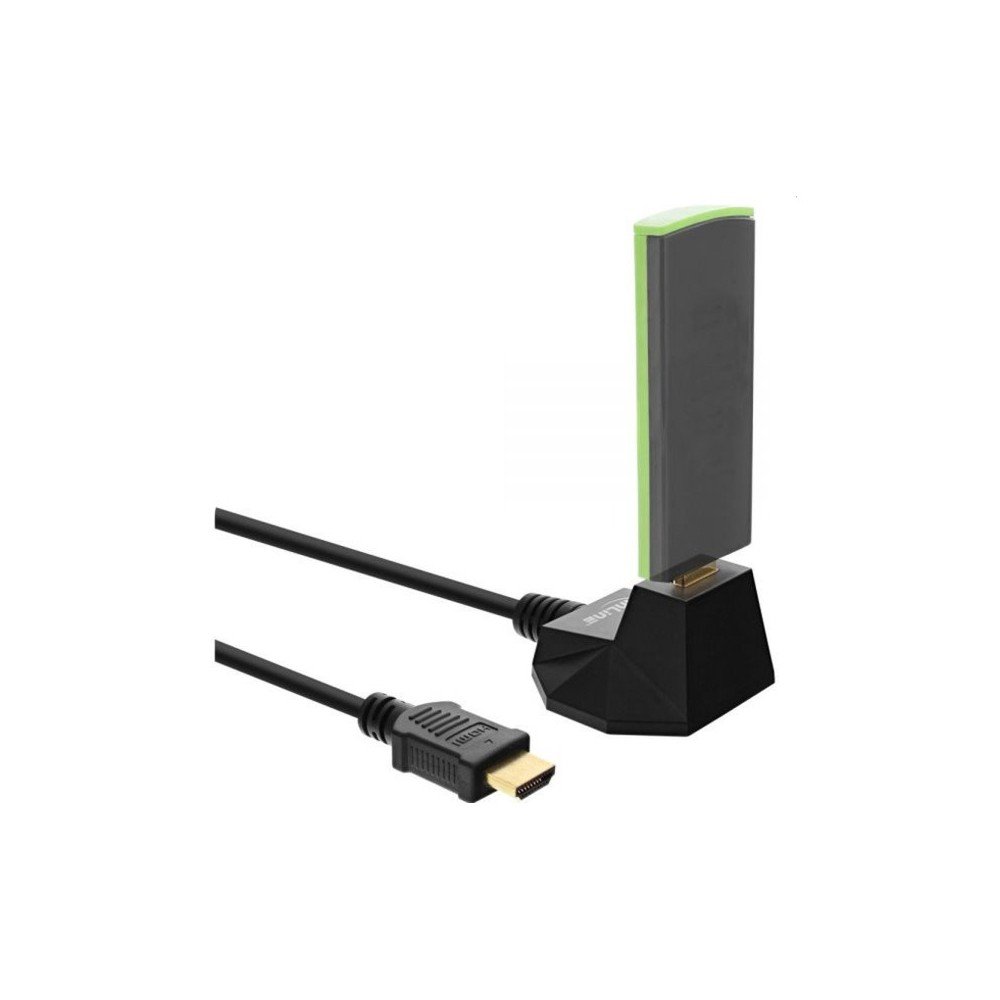 InLine 17532S HDMI Extension with Stand, HDMI High Speed with Ethernet, 4K2K, Male/Female, Black/Gold, 2 m - Image 2