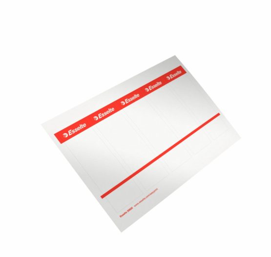 Esselte Printable Spine Label for Lever Arch Files, 75 mm Spine, 48 x 158 mm, Cardboard, 20820 - White, 50 Pieces - Image 3