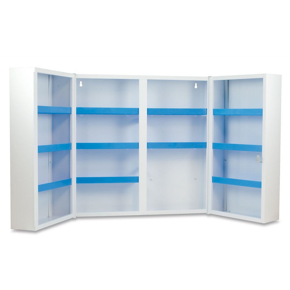 Reliance Medical Budapest Medicine Cabinet, Lockable, Wall-Mounted Metal First Aid Storage, 46x30x14 cm, Home/Office - Image 2