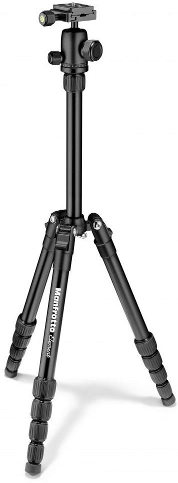 Manfrotto MKELES5BK-BH, Element Small Traveller Tripod with Aluminium Ball Head, Telescopic Column, Payload 6 kg