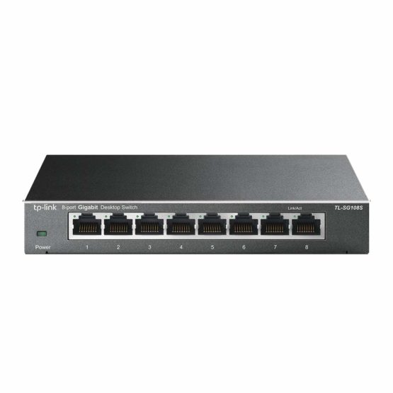 TP-Link TL-SG108S, 8 Port Gigabit Ethernet Network Switch, Ethernet Splitter, Hub, Desktop and Wall-Mounting, Sturdy Metal, Fanless, Plug and Play, Energy-Saving - Image 2