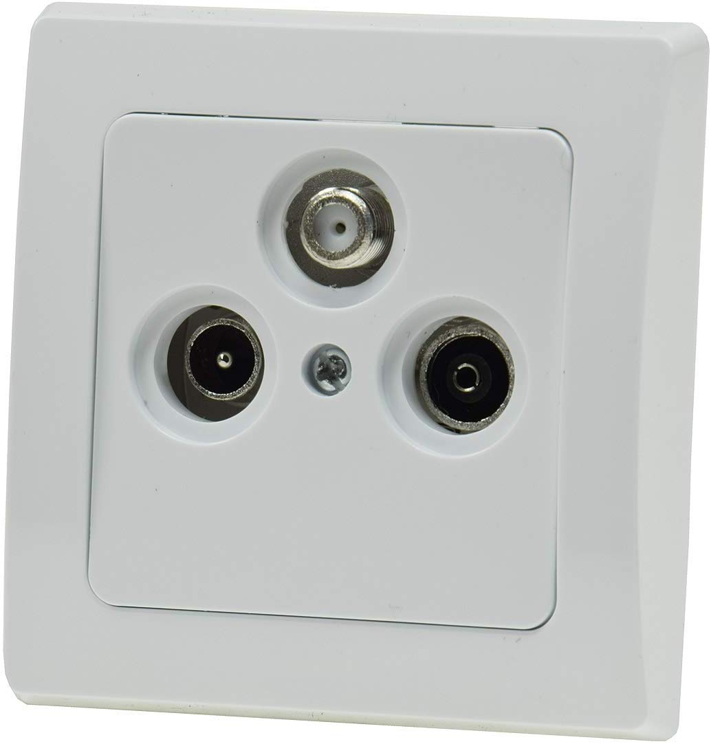 Delphi Chilitec Antenna Socket TV/Radio/Sat/White - 19723 - Image 2