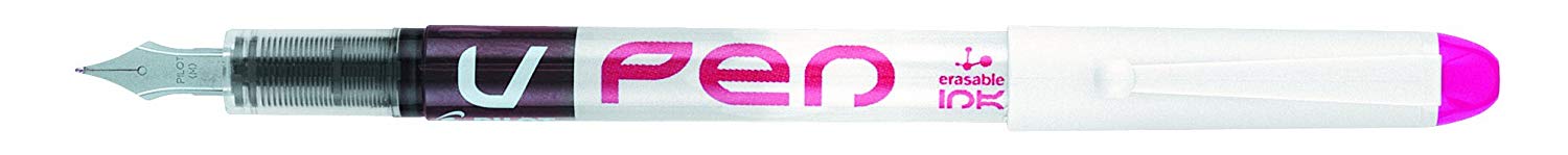 Pilot VPen Disposable Fountain Pen White Barrel 0.58 mm Tip - Pink, Box of 12 - Image 3