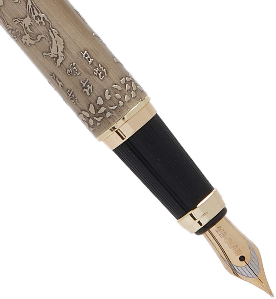 AKORD Luxury Chinese House Calligraphy Fountain Pen - Bronze - Image 3