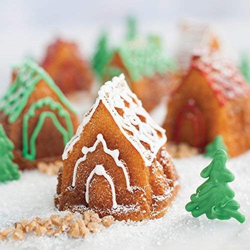 Nordic Ware 81948 Cosy Village 6-Cup Cake Pan Silver, 6 Cup Capacity - Image 2