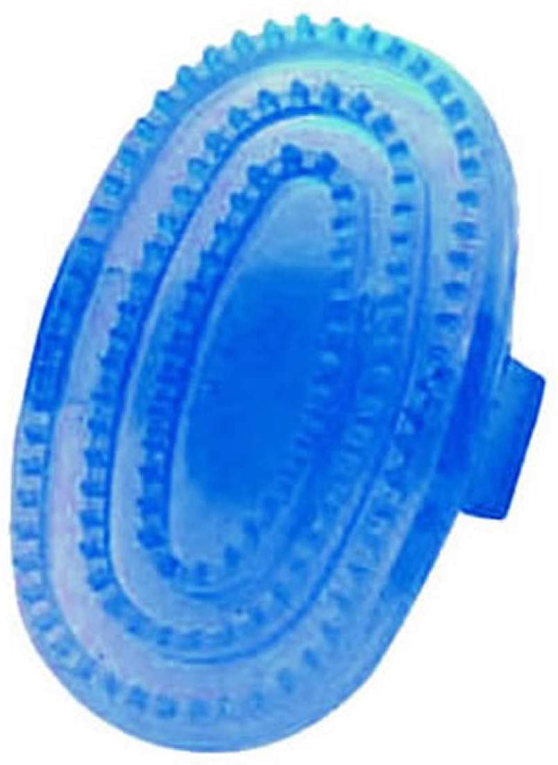 LINCOLN Synthetic Rubber Curry Comb, Blue, Large, Clear Blue - Image 3