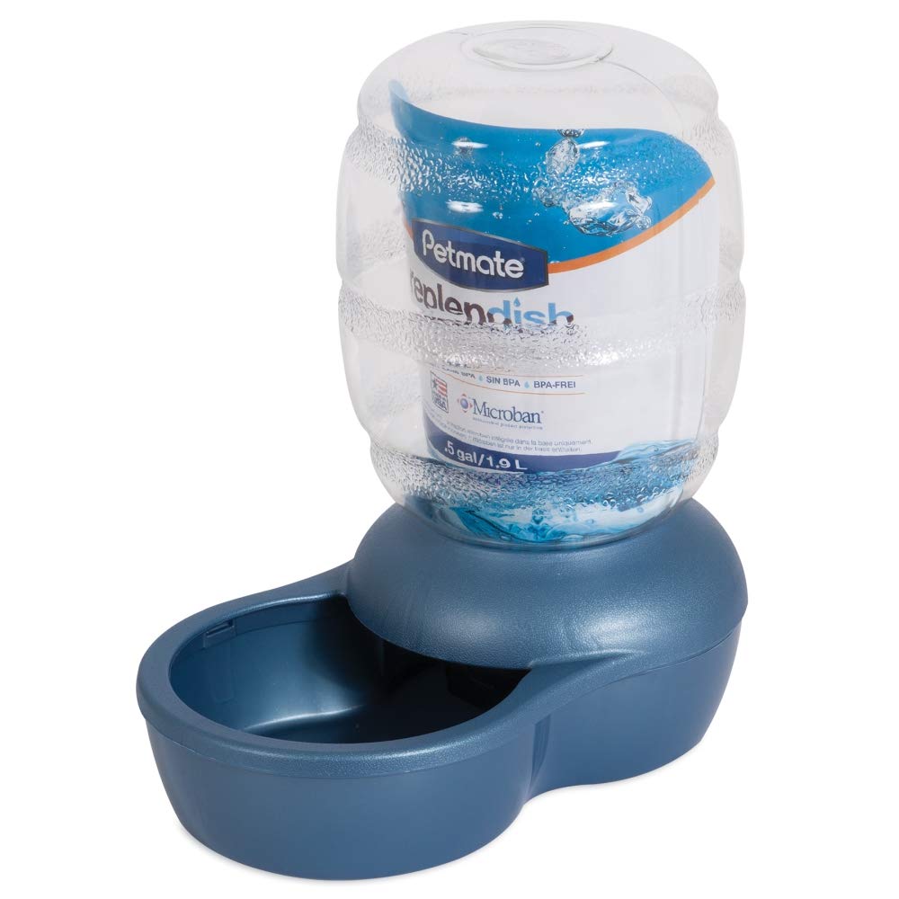 Petmate Replendish Waterers with Antimicrobial Microban, 0.5 gal, Blue - Image 4