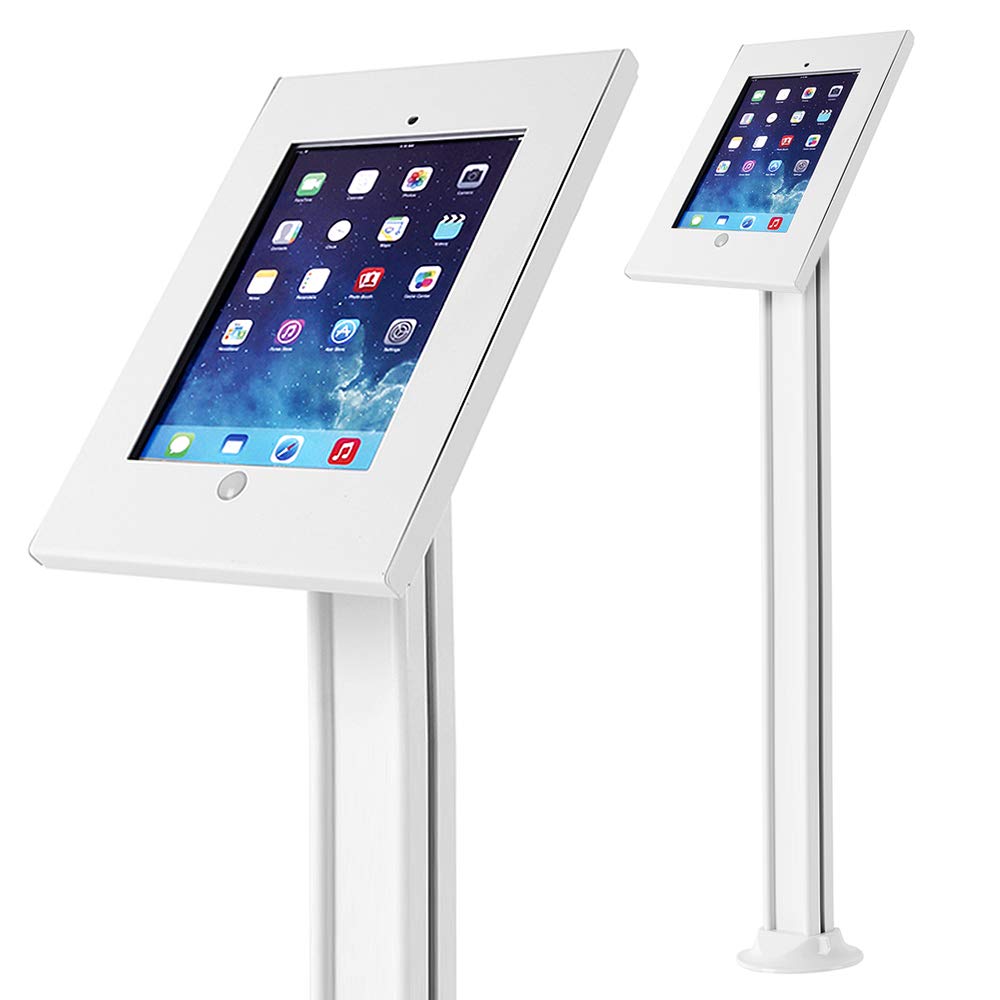 Maclean Lockable Tablet Desk Mount Stand Secure Anti Theft Holder Universal Desk Tablet Stand for Public Displays Lock Anti Theft iPad Samsung (MC-678)