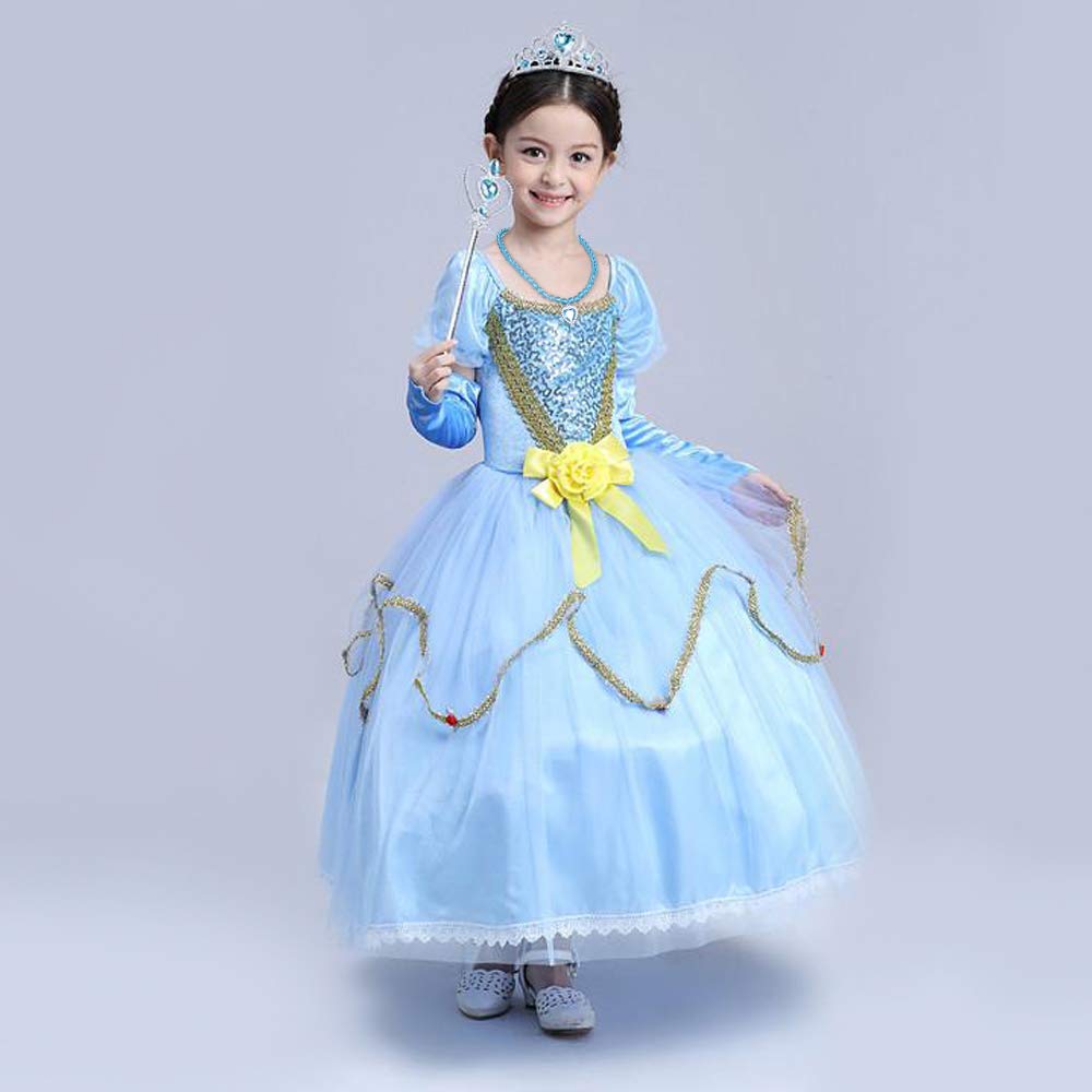 Vicloon Princess Dress Up Accessories, 7PCS Princess Costumes Set, Included Princess Crown, Gloves, Magic Wand - Image 4