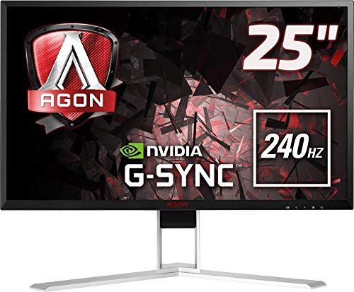 AOC AGON Gaming AG251FG, 25 Inch FHD Monitor, 240Hz, 1 ms, TN, G-Sync, USB HUB, Speakers, Height adjust (1920x1080@ 240Hz
