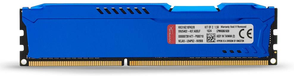 HyperX HX316C10FW / 8 Fury White 8GB 1600MHz DDR3 CL10 240-pin UDIMM, Blue, 4GB Kit - Image 4