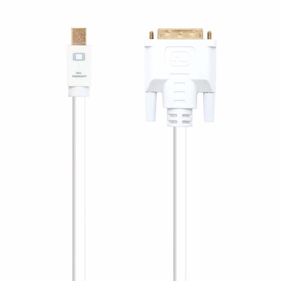 Nanocable 10.15.4202 Mini DisplayPort to DVI Converter Cable, Mini DisplayPort/M-DVI/M, White, 2.0 m - Image 2