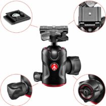 Manfrotto Compact Ball Head 496, Fluid Ball Head for Camera Tripod, Camera Stabilizer, Photography Equipment, for Precise Framing