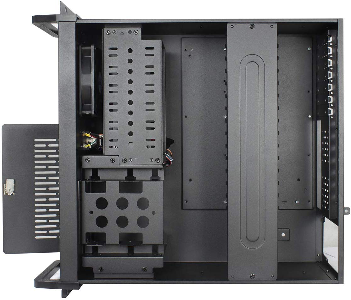 CiT 4U Rackmount Server Chassis, 500mm Deep, ATX, Micro ATX, Mini-ITX, 8 x 3.5" HDDs, 1 x 120mm Black Fan Included - Image 3