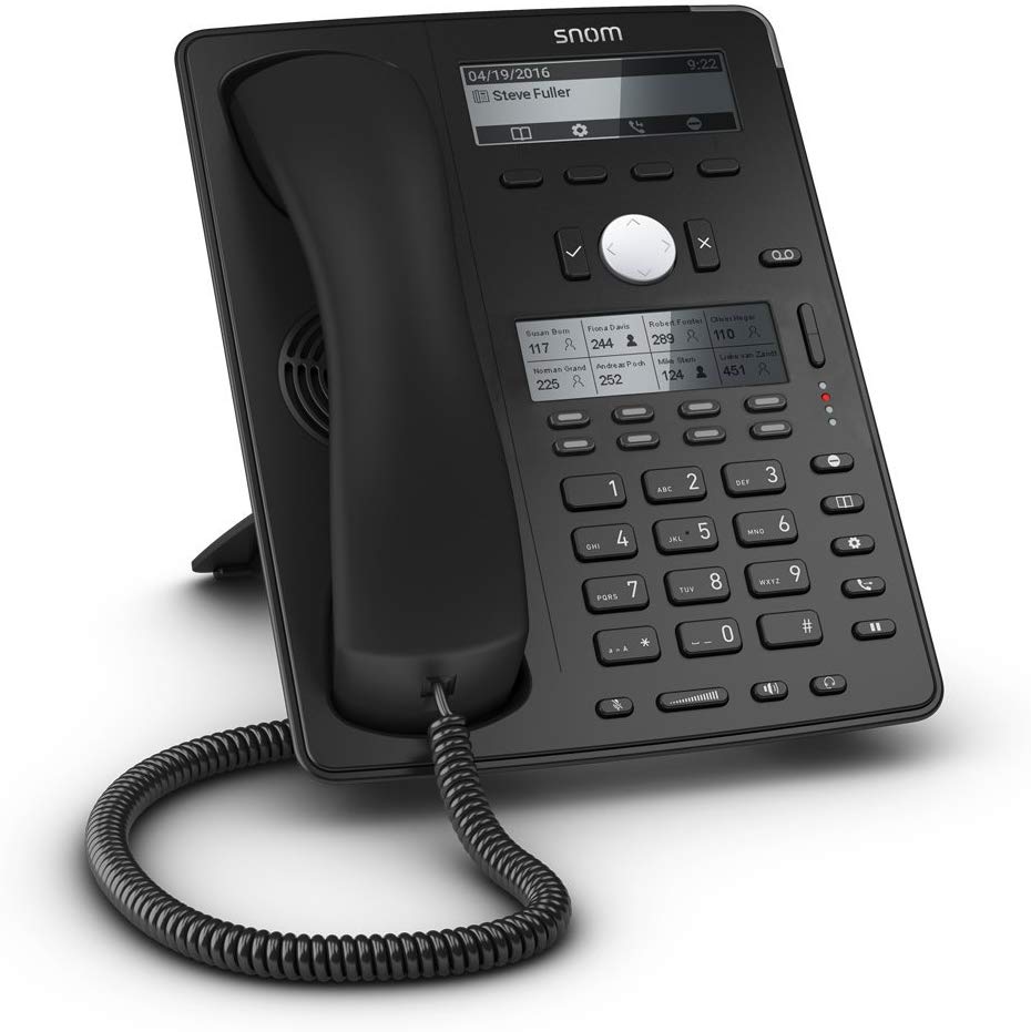 Snom D745 Global Desk Telephone (8 (32) Configurable,Self-labelling,Multicolored LED Keys,High-resolution Display),Black,00004259