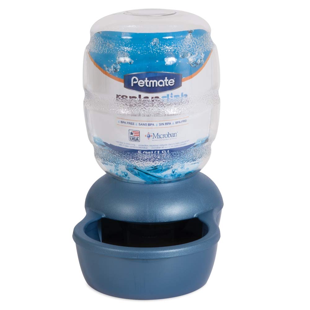 Petmate Replendish Waterers with Antimicrobial Microban, 0.5 gal, Blue - Image 3
