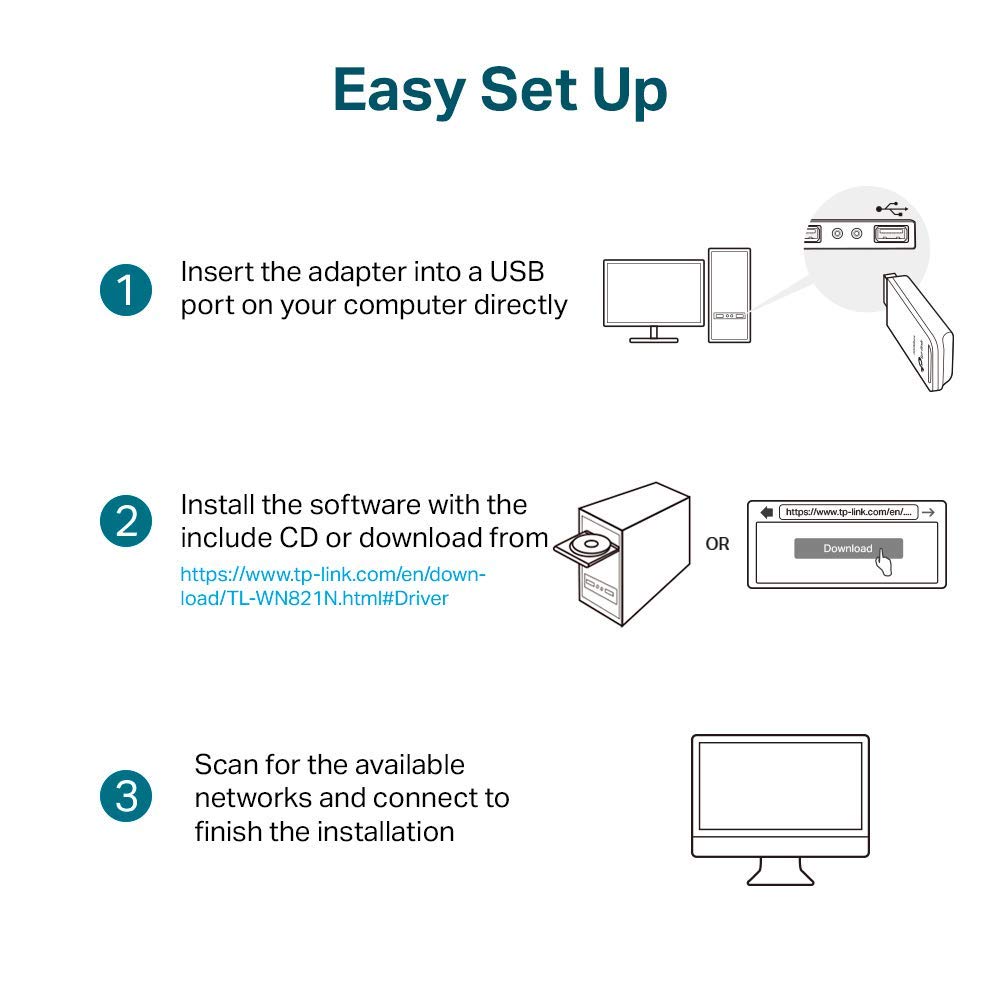 TP-LINK TL-WN821N 300Mbps Wireless N USB Adapter - Image 4