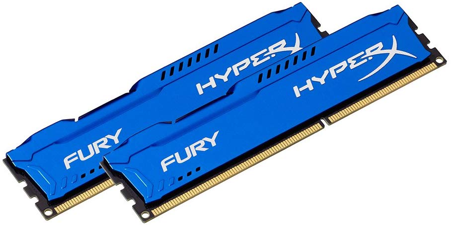 HyperX HX316C10FW / 8 Fury White 8GB 1600MHz DDR3 CL10 240-pin UDIMM, Blue, 4GB Kit - Image 2