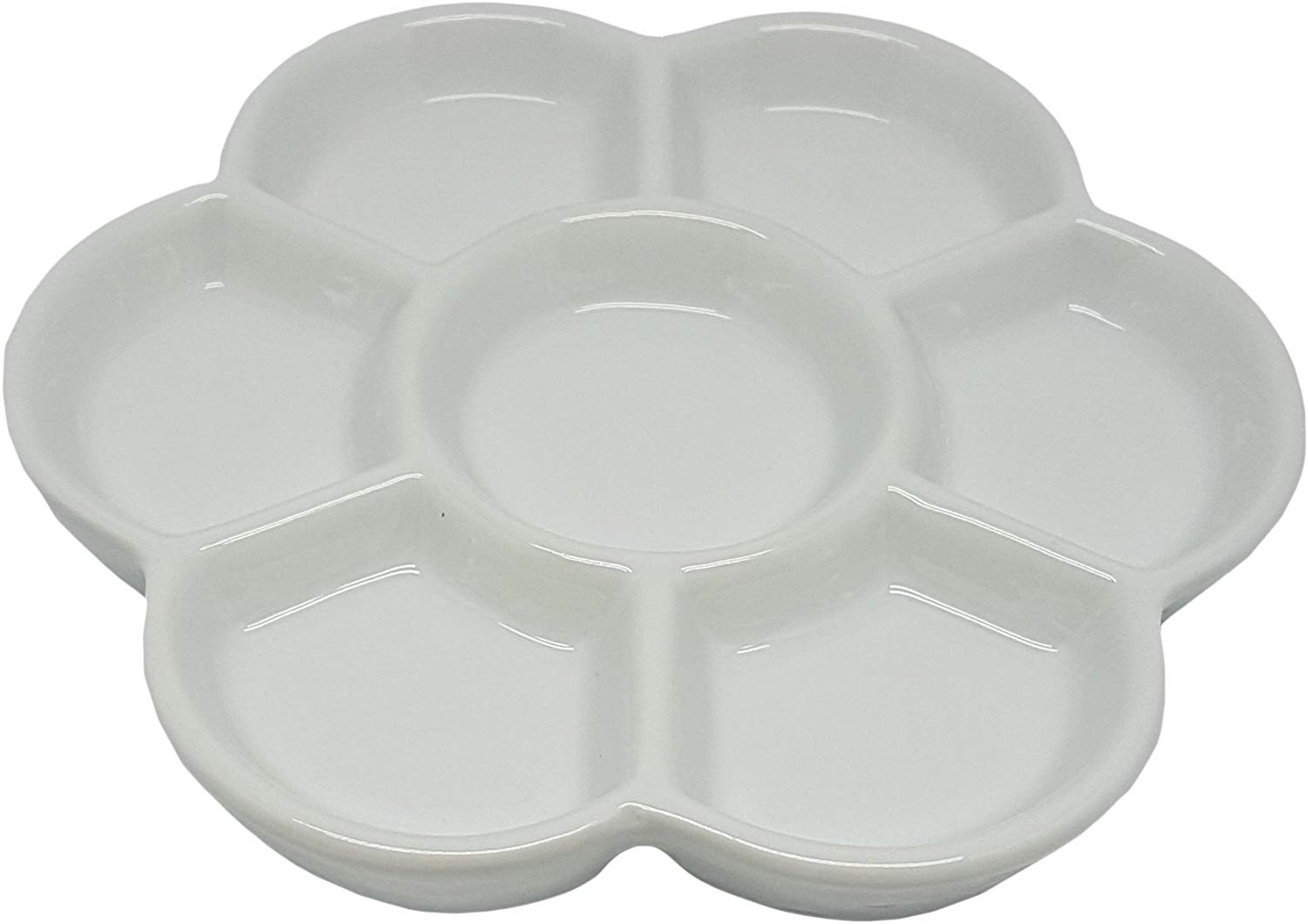 West Porcelain 7 Well Daisy Mixing Tray 6", White, 22.5 x 1 x 34 cm