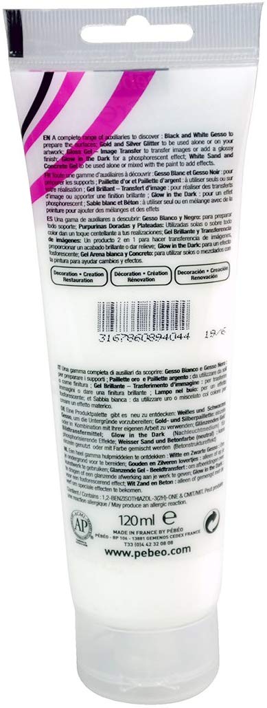PEBEO 89404 120ml Deco Auxiliary, Acrylic, Glow in The Dark, 14 x 4.5 x 6.5 cm, Glow in the Dark Gel, 120 ml (Pack of 1) - Image 2