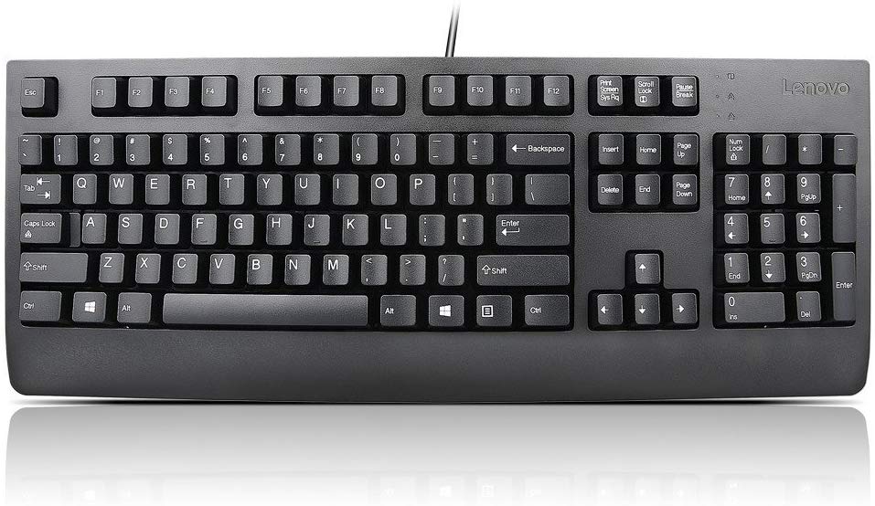 Lenovo Preferred Pro II Wired External USB Keyboard (4X30M86879) Factory Sealed Retail Product For USA, black