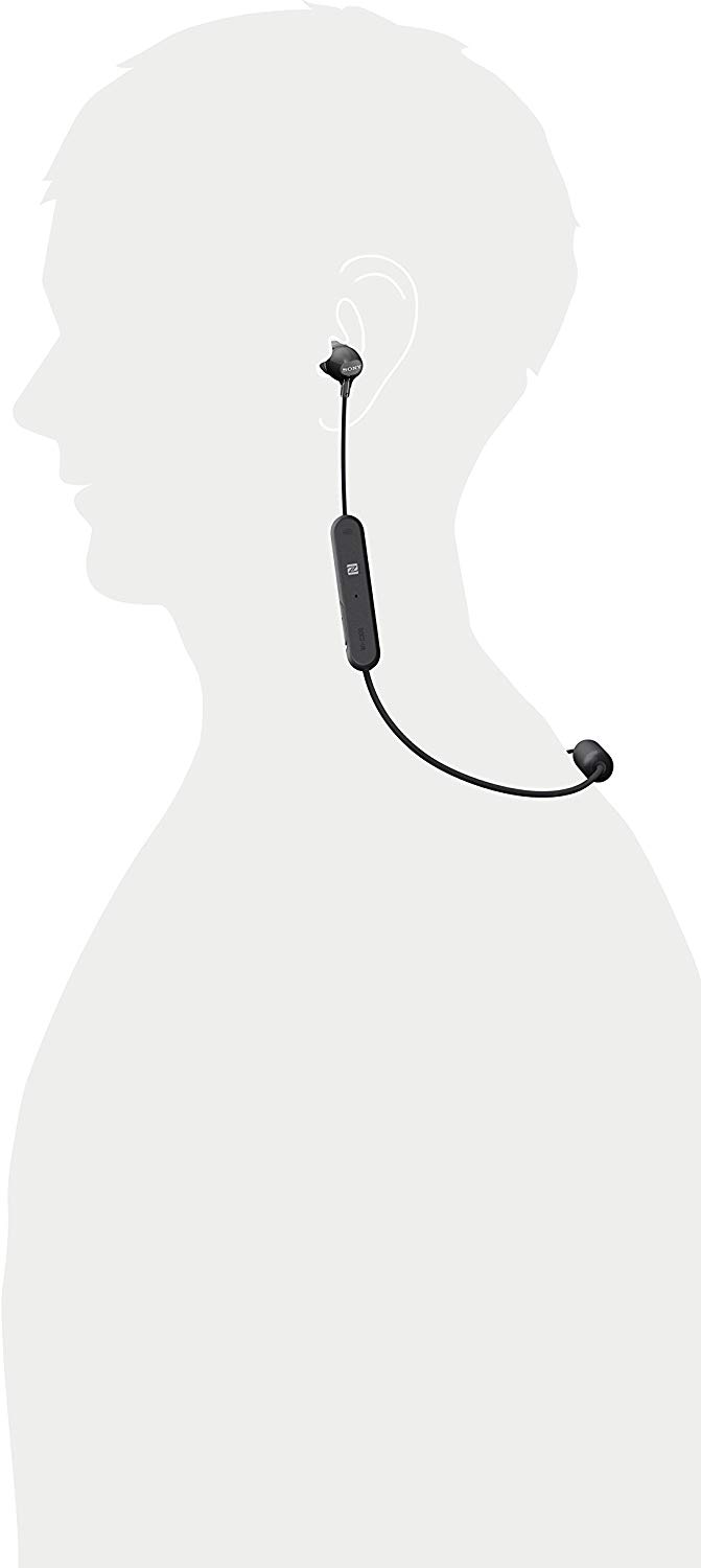 Sony WI-C300 Wireless In-Ear Headphones with Bluetooth/NFC - Black WIC300B7 - Image 4