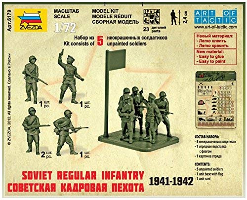 Zvezda 1/72 WWII Soviet Regular Infantry 1941-42, Multicoloured - Image 3