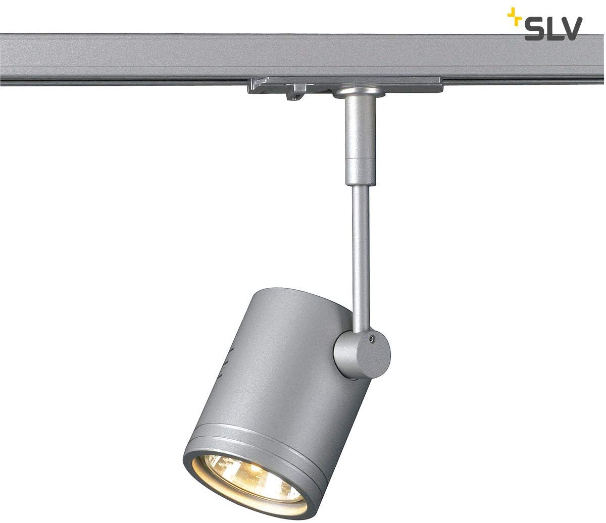 SLV 1-Phase System BIMA 1 Light/Spotlight, LED spot, Ceiling spot, Ceiling Light, Track System, Interior Lighting / GU10 50W Grey