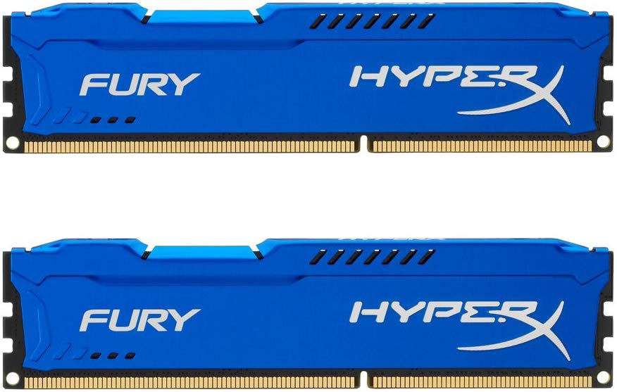 HyperX HX316C10FW / 8 Fury White 8GB 1600MHz DDR3 CL10 240-pin UDIMM, Blue, 4GB Kit