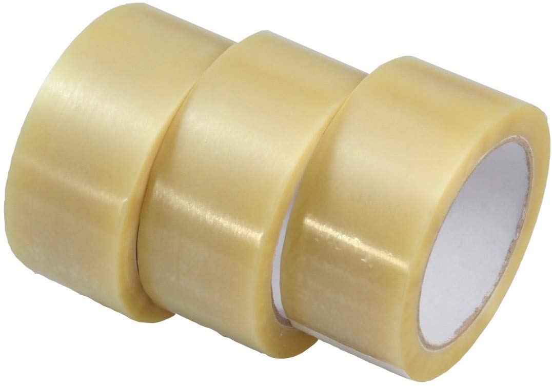 Triplast 48 mm x 66 m Heavy Duty Vinyl PVC Parcel Packing Tape - Clear (Pack of 3)