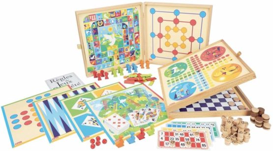 Jeujura - 8124 - Classic Games Box - 150 Rulers - Wooden Pegs