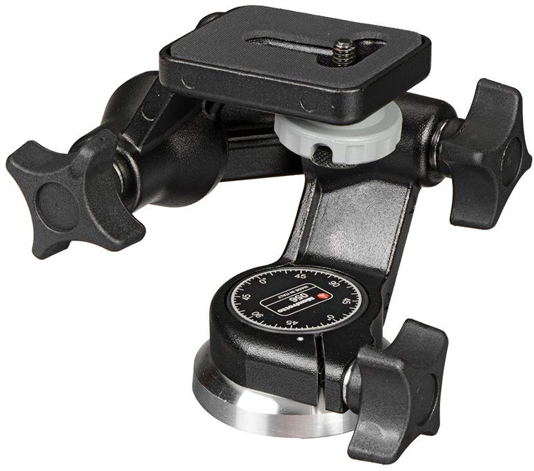 Manfrotto 3D Junior Tripod Head, for Camera Tripods Fluid Ball Head, Camera Stabilizer, Photography Accessories for Content Creation