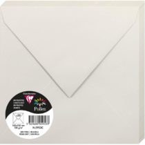 Clairefontaine Pollen Envelopes, 165 x 165 mm, 120 g - Pearl Grey, Pack of 20